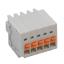 KFM250A-2.5-05P-19 розетка на кабель с пружинными зажимами проводов; шаг 2,5мм; I max=4/5А (UL/ICT); U=125/130В (UL/ICT); 5-конт.