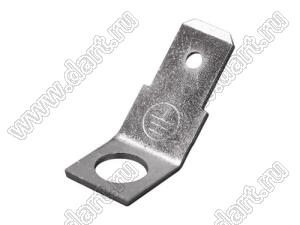 PC1L250-12 терминал ножевой для пайки в печатную плату; 0,8мм; сталь никелированная