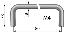 LS511-D8x80M4 ручка переноски U-образная; D=8мм; L=80мм; H=33мм; резьба M4; сталь нержавеющая 304