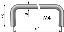 LS511-D8x64M4 ручка переноски U-образная; D=8мм; L=64мм; H=33мм; резьба M4; сталь нержавеющая 304