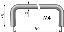 LS511-D10x96M4 ручка переноски U-образная; D=10мм; L=96мм; H=35мм; резьба M4; сталь нержавеющая 304