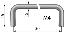 CSCHR-D6x30M4 ручка переноски U-образная; D=6мм; L=30мм; H=26мм; резьба M4; сталь углеродистая хромированная