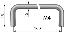 CSCHR-D6x100M4 ручка переноски U-образная; D=6мм; L=100мм; H=25мм; резьба M4; сталь углеродистая хромированная