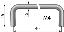 CSCHR-D6x40M4 ручка переноски U-образная; D=6мм; L=40мм; H=26мм; резьба M4; сталь углеродистая хромированная