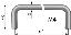 SUS201-D10x64M4 ручка переноски U-образная; D=10мм; L=64мм; H=33мм; резьба M4; сталь нержавеющая 201
