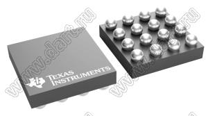 TPA2012D2YZHT (DSBGA-16) микросхема стереофонический усилитель мощности звука класса D без фильтра, 2.1 Вт/канал; Uпит.=2,5…5,5В; Tраб. -40...+85°C