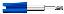 BLHSP-040190350L винт UNC#4-40 удлиненный с пластиковой головкой; 4x19,0x35,0мм; 4-40UNC/2,7; H=16,0мм; L=35,0мм; сталь никелированная; цвет головки: синий