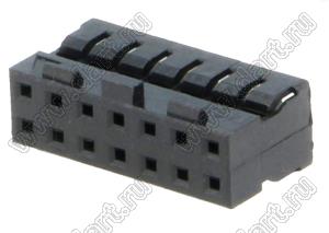Molex Milli-Grid™ 51110-1451 корпус разъема на провод с центральным ключом и защелкой; шаг 2,00мм; P 2,00мм; 14-конт.