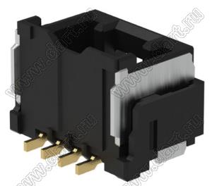 MOLEX CLIK-Mate-1.50™ 2132260411 вилка SMD однорядная горизонтальная, цвет черный; 4-конт.