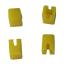 SC503AJ1 (KTSC-61Y, 0673C-Y) толкатель (колпачок) квадратный (4х4мм; h=5,5мм) желтый